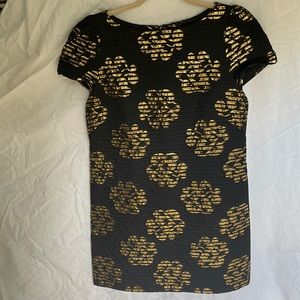 Milly black and gold dress